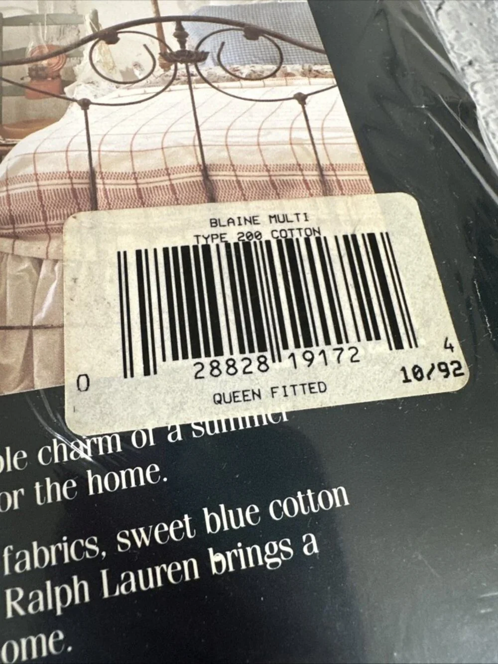 Vintage Ralph Lauren Home Collection Blaine Cottage Floral Queen Fitted Sheet